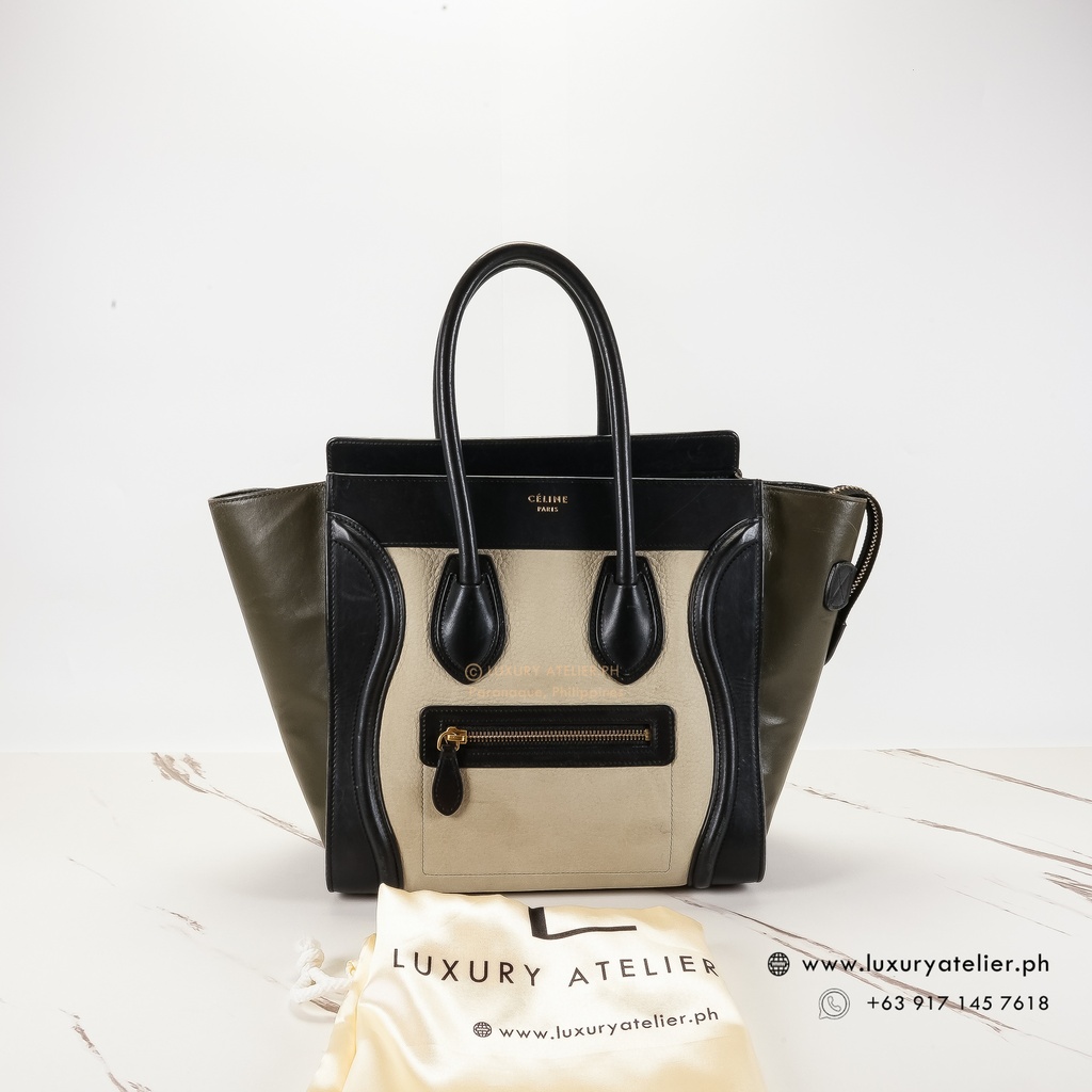 Celine micro luggage tricolor sale